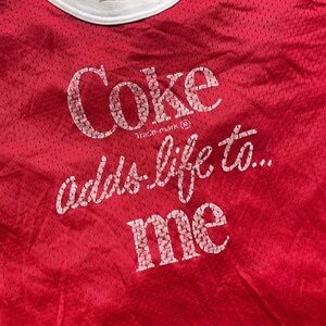 80’s VINTAGE COKE COCA COLA BASEBALL SOCCER FOOTBALL JERSEY MEDIUM SMEDIUM